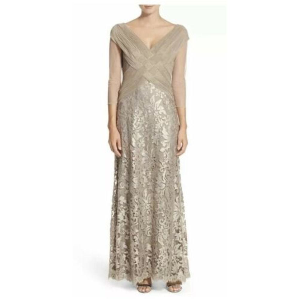 TADASHI SHOJI Paillette Embroider V-Neck 4 3t1487l